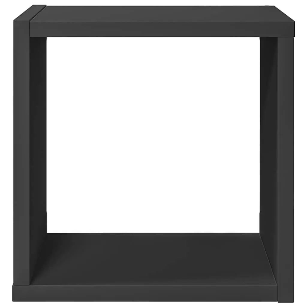 Wall Cube Shelves Storage Display Organizer 26 x 15 x 26 cm Grey 2 pcs