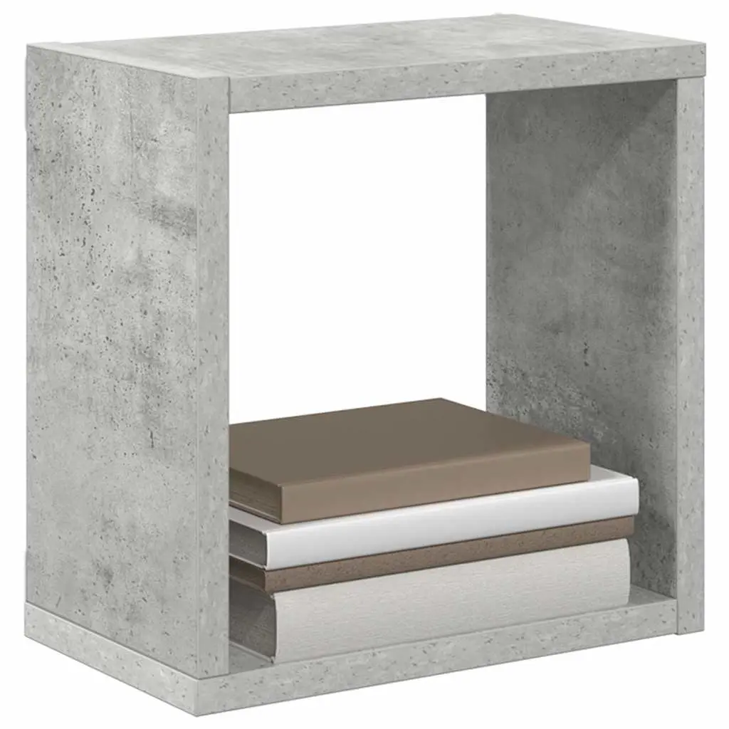 Wall Cube Shelves 4 pcs Grey Floating Storage Display Organiser Living Room