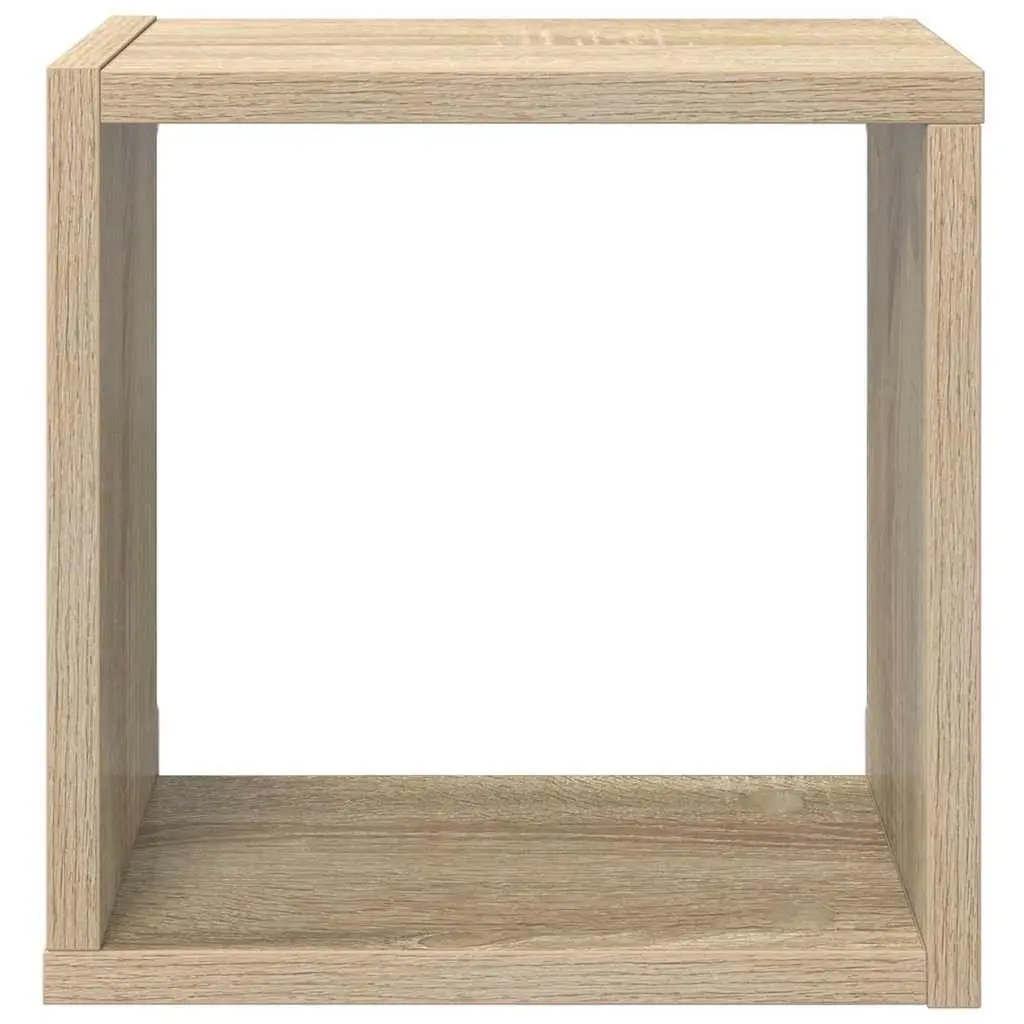 Wall Cube Shelves Storage Display Organizer 26x15x26cm White Sonoma Oak 4 Piece
