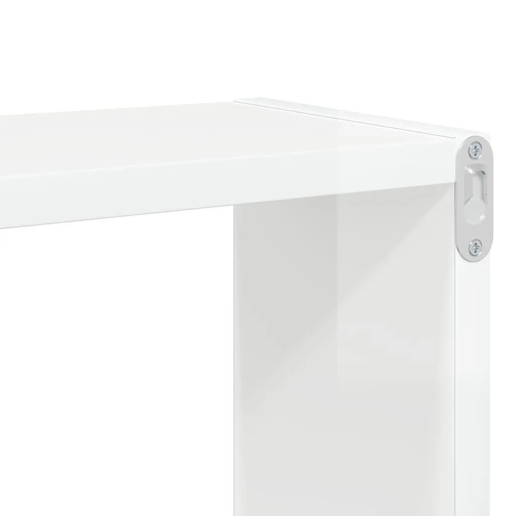 Wall Cube Shelves 4 Piece Set High Gloss White Floating Storage Display