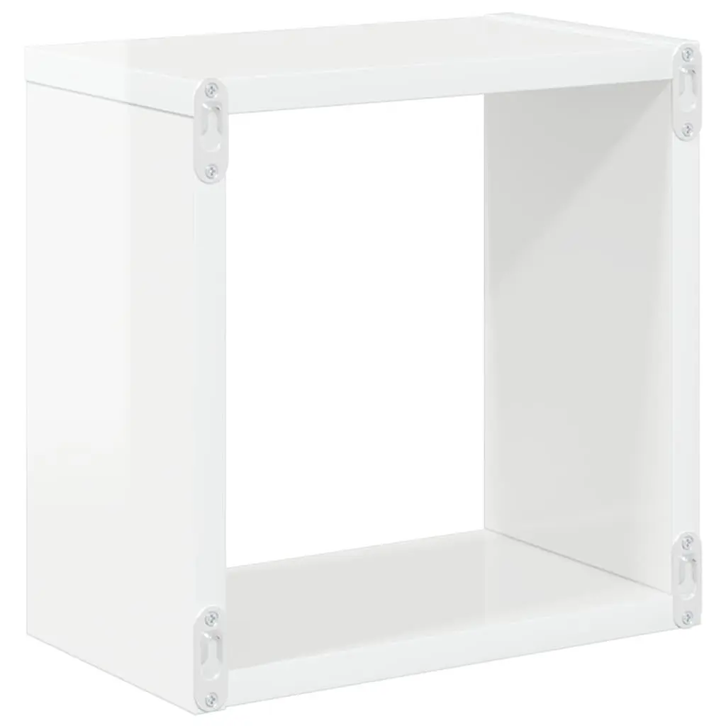 Wall Cube Shelves Set 6 Pieces Floating Display Storage Home Decor White