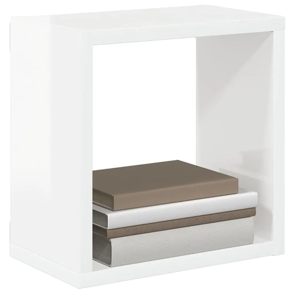 Wall Cube Shelves Set 6 Pieces Floating Display Storage Home Decor White