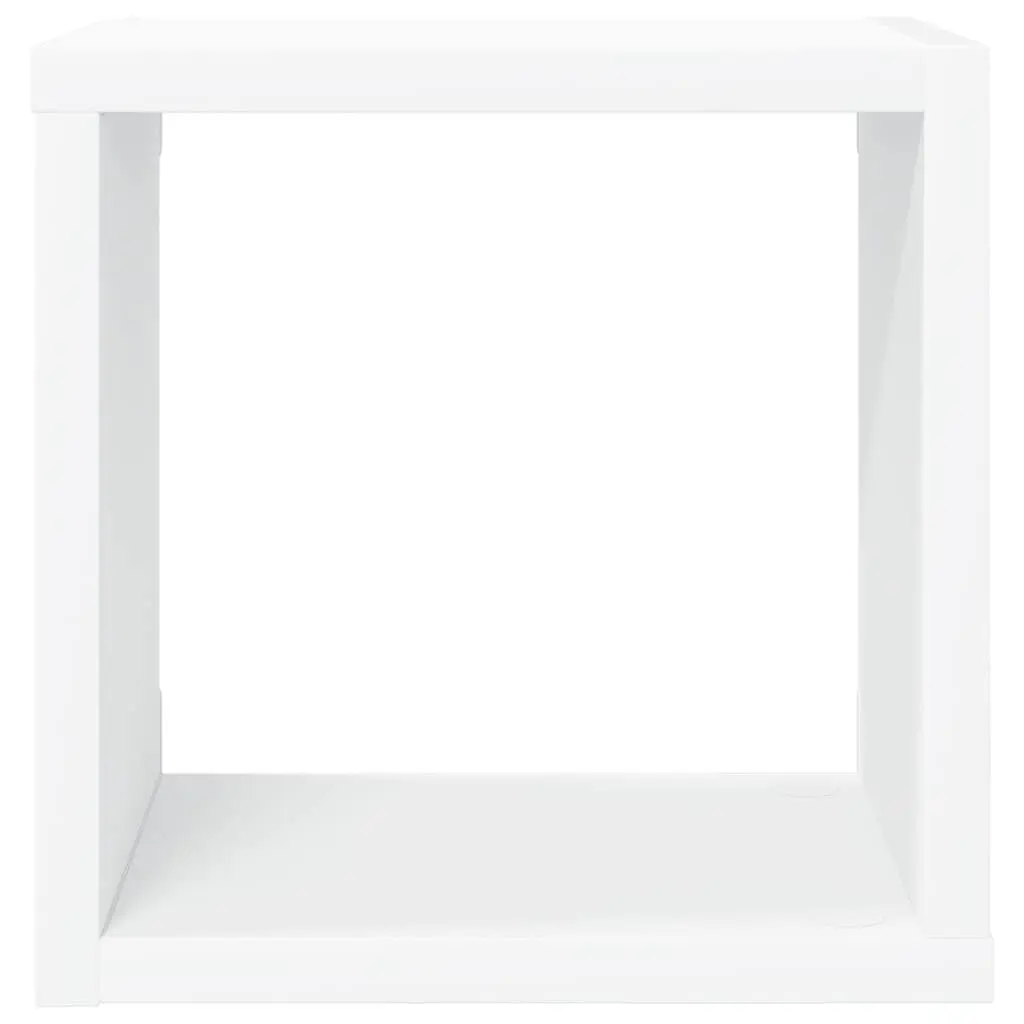 Wall Cube Shelves Set 4 pcs Floating Storage Display Organiser White 22 x 15 x 22 cm
