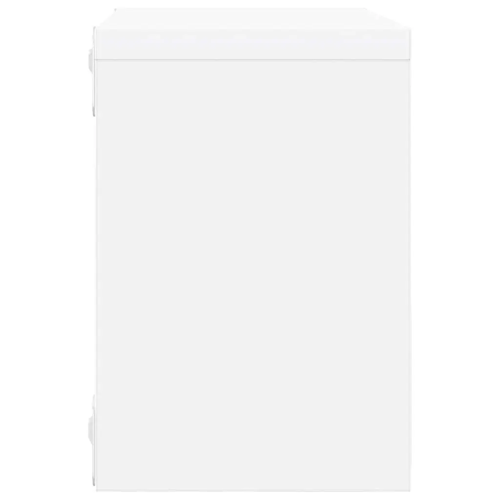 Wall Cube Shelves Set 4 pcs Floating Storage Display Organiser White 22 x 15 x 22 cm