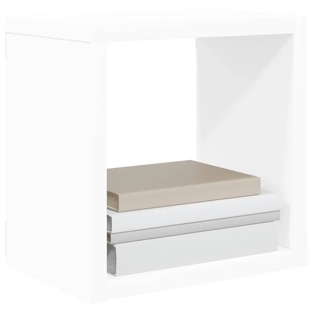 Wall Cube Shelves 6 Pieces White Floating Storage Display Hanging Organiser Set