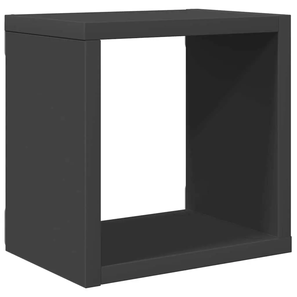 Wall Cube Shelves 6 Piece Set Grey Floating Storage Display Organiser Home