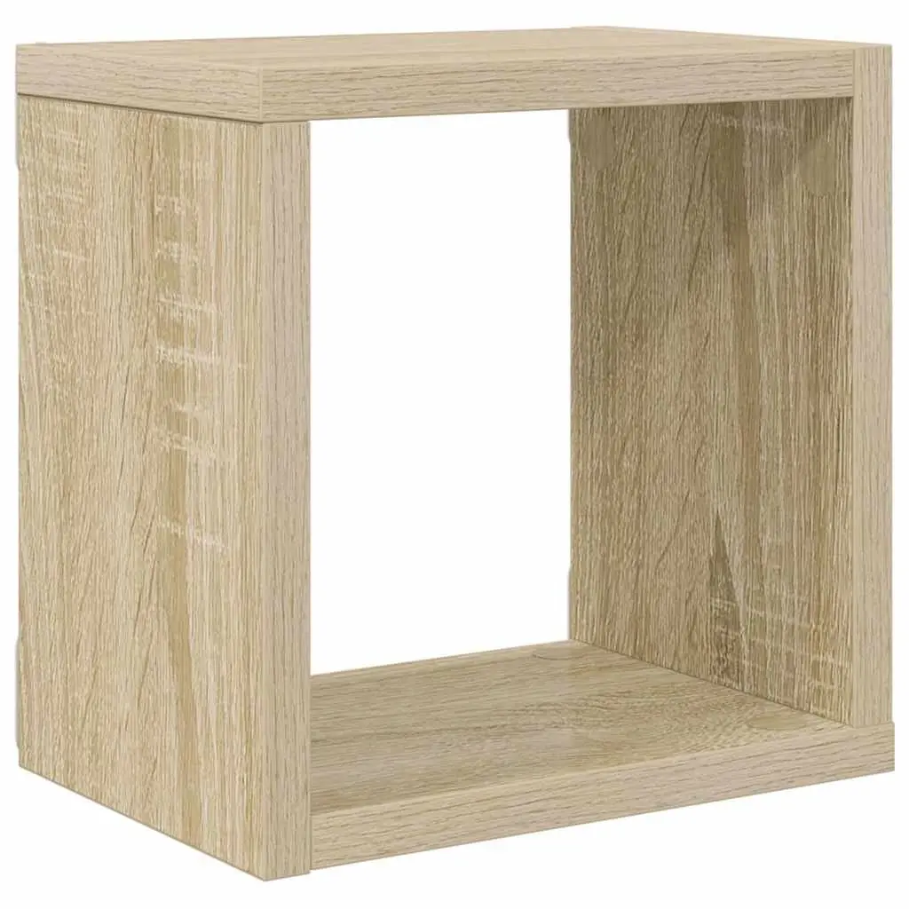 Wall Cube Shelves 6 Pieces Floating Storage Display Organizer Brown