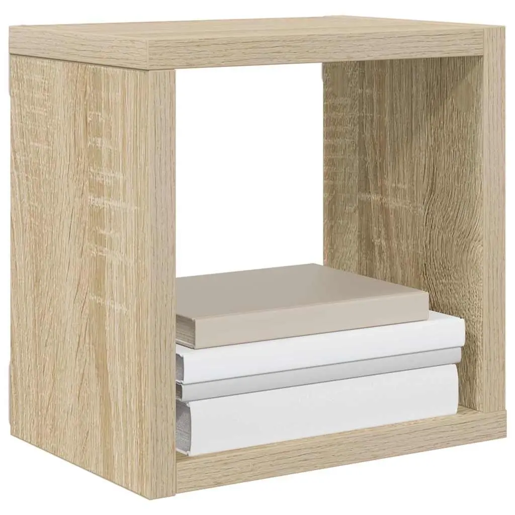 Wall Cube Shelves 6 Pieces Floating Storage Display Organizer Brown