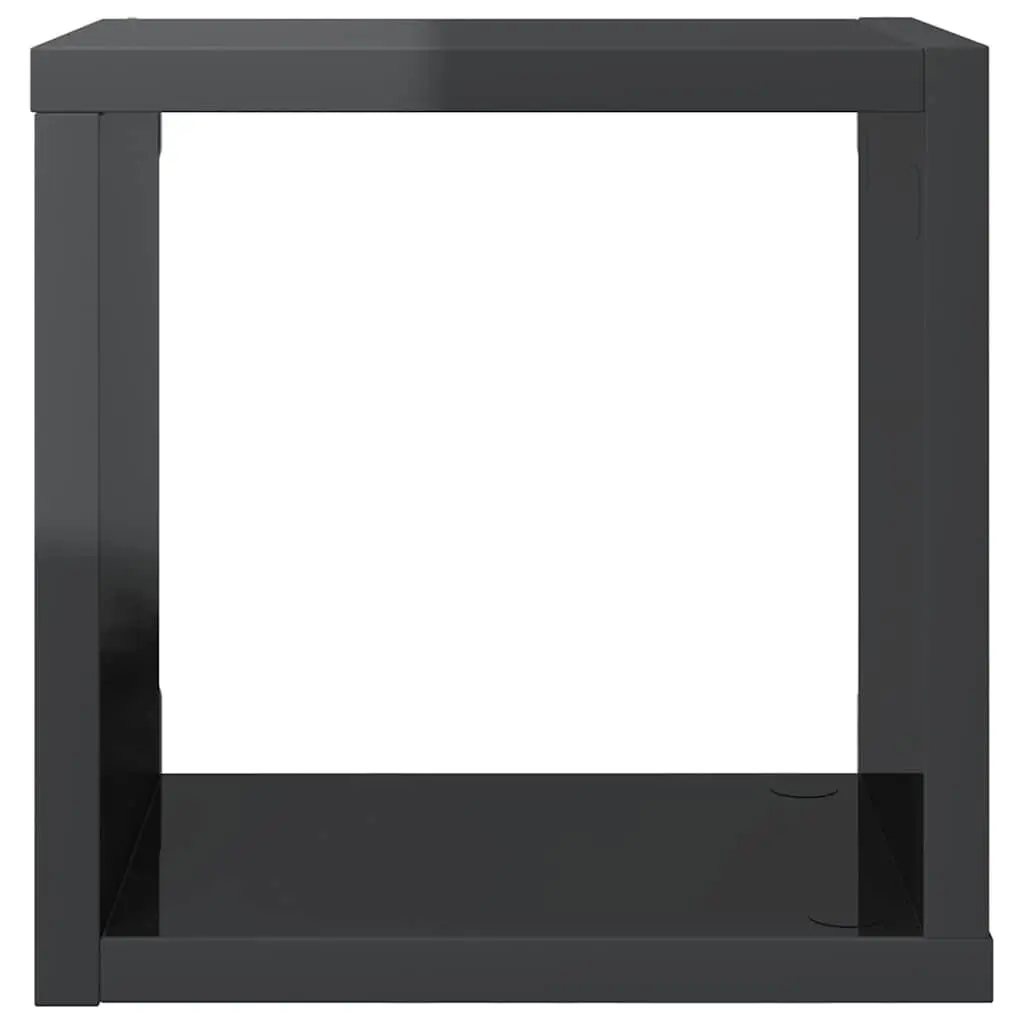 Wall Cube Shelves Floating Storage Display Grey 6 Piece Set