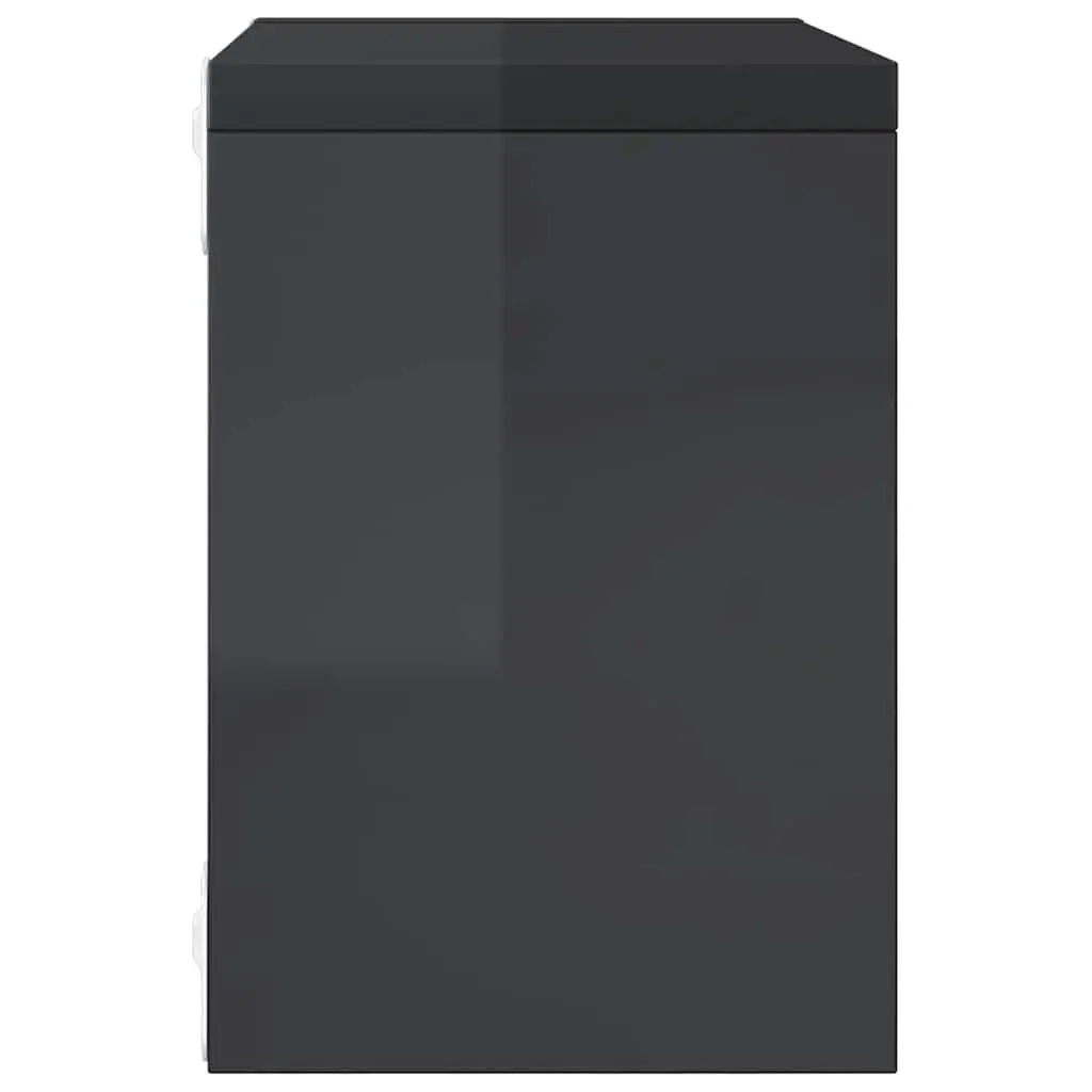 Wall Cube Shelves Floating Storage Display Grey 6 Piece Set