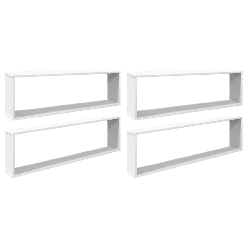 Wall Cube Shelves Set 4 Piece Display Storage Floating Shelving White