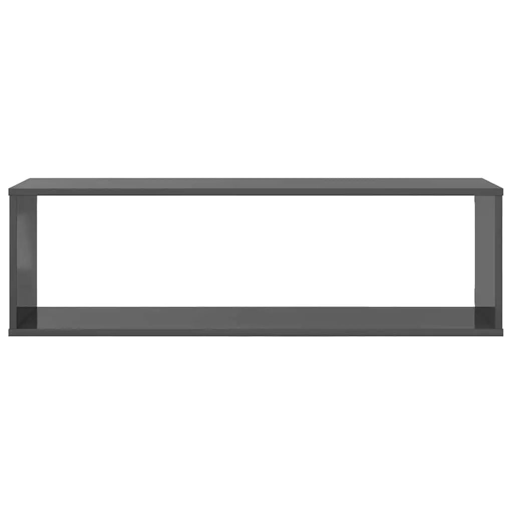 Wall Cube Shelves 6 Pieces Grey Floating Display Storage Shelving Set
