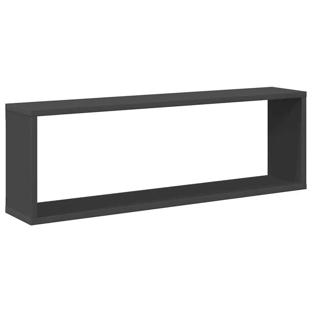 Wall Cube Shelves 6 Piece Set Grey Storage Display Floating Mounted Home Decor