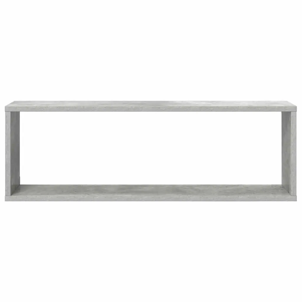 Cube Shelves Set Grey Engineered Wood 6 Piece Wall Mounted Display Storage Unit