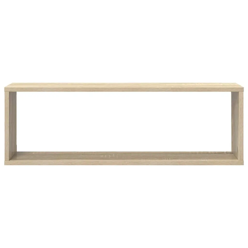 Wall Cube Shelves 6 Piece Set Storage Display Unit White Sonoma Oak