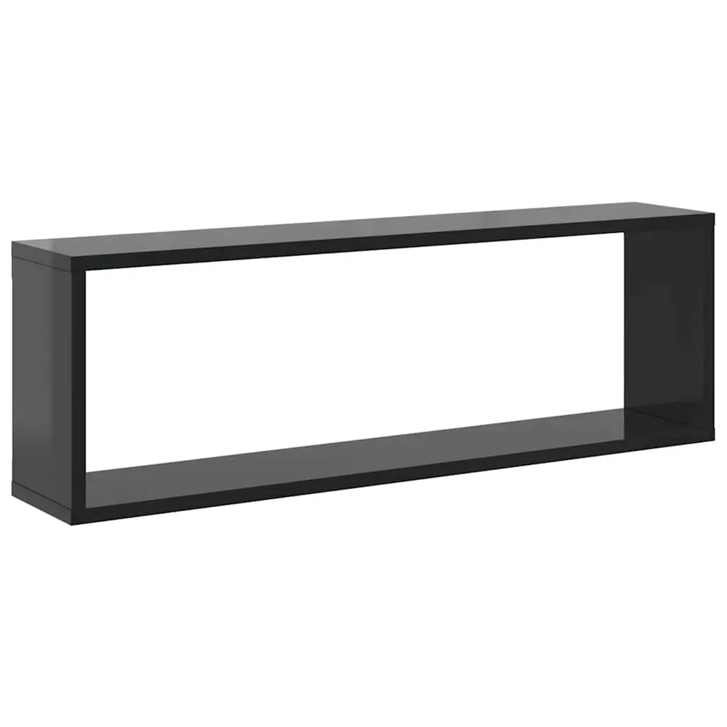 Wall Cube Shelves Set 6 Pieces Grey Storage Display Floating Shelving Unit