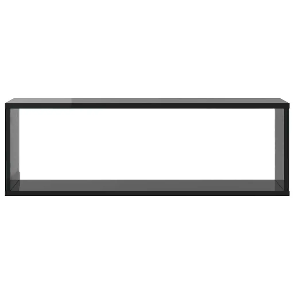 Wall Cube Shelves Set 6 Pieces Grey Storage Display Floating Shelving Unit