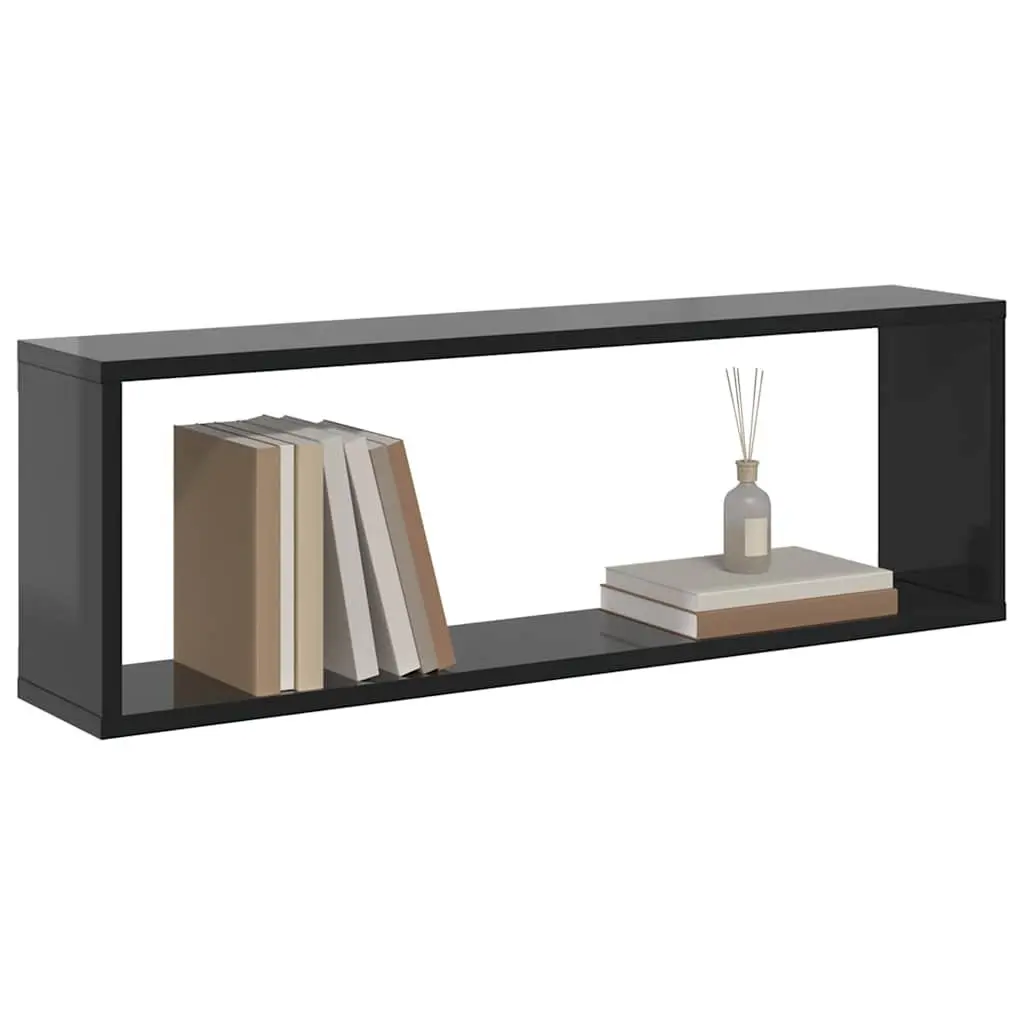 Wall Cube Shelves Set 6 Pieces Grey Storage Display Floating Shelving Unit