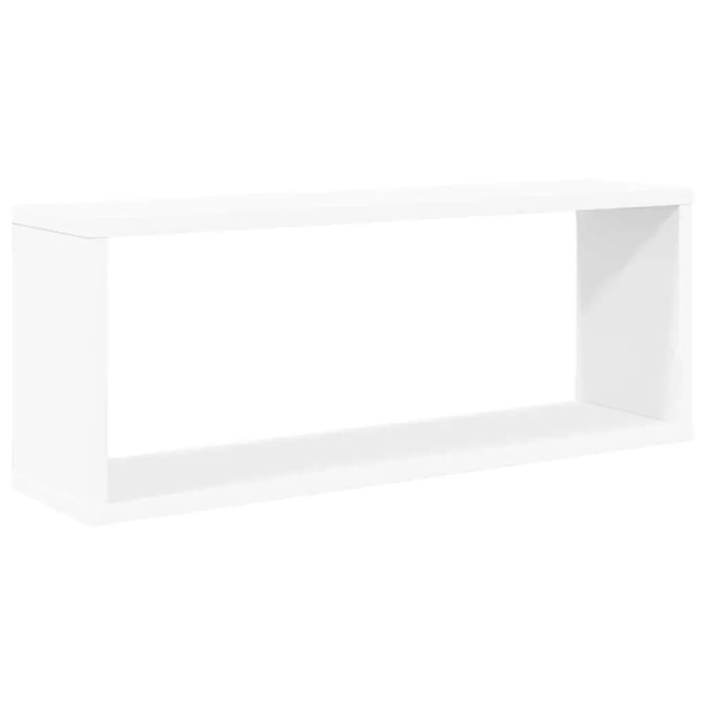 4-Piece White Wall Cube Shelves Set