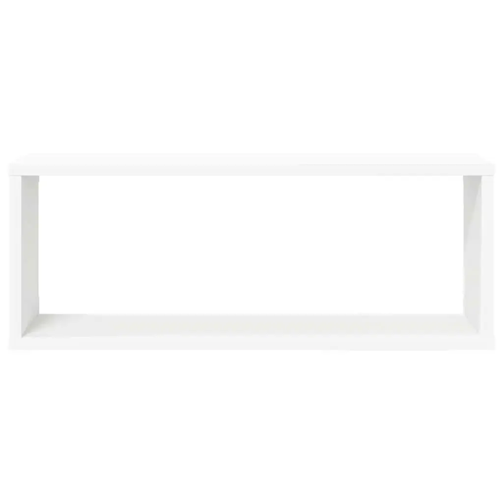 4-Piece White Wall Cube Shelves Set
