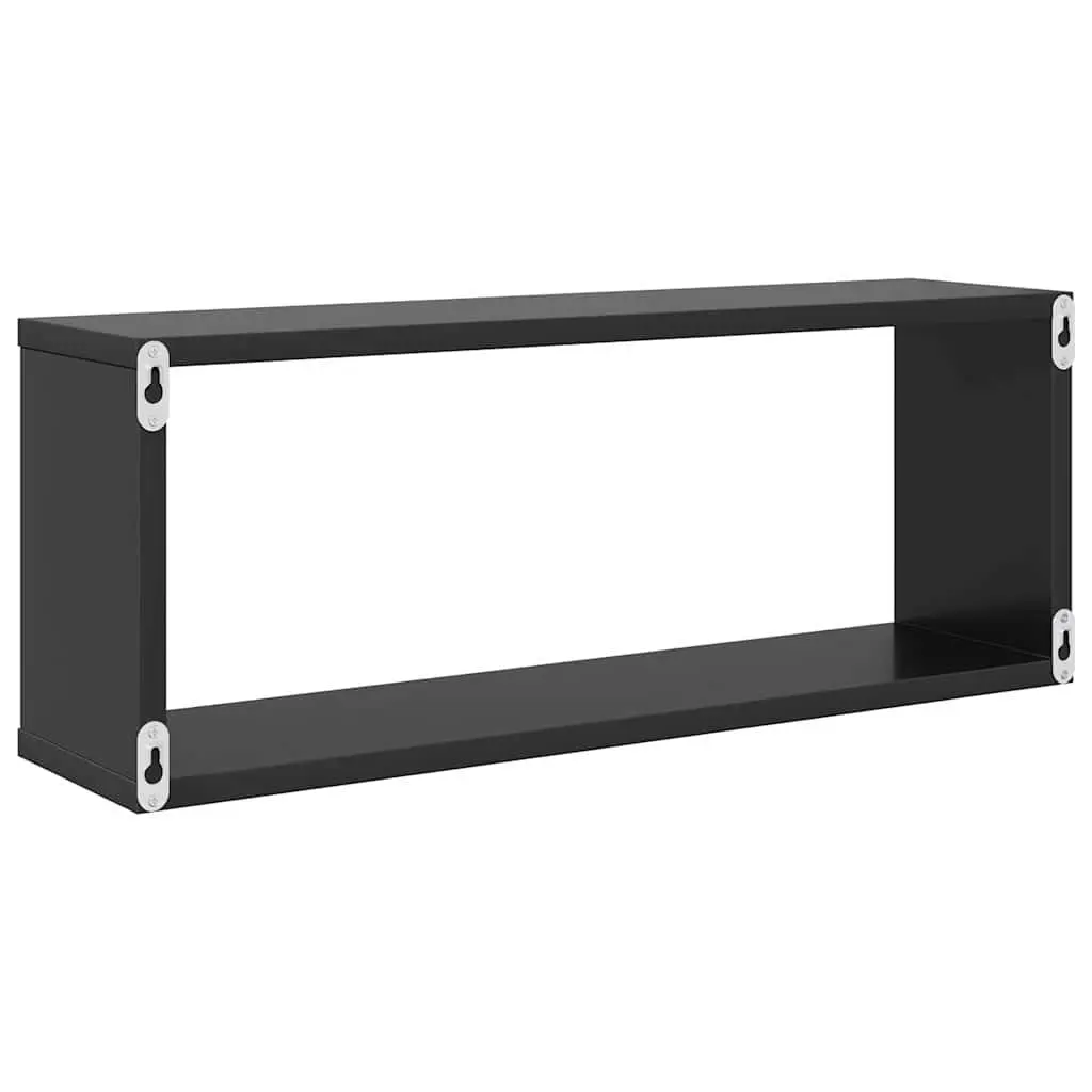 Wall Cube Shelves Storage Display Organizer 6 Piece Grey