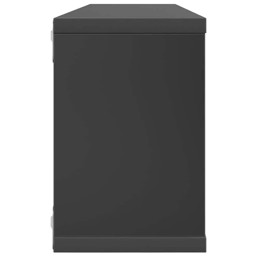 Wall Cube Shelves Storage Display Organizer 6 Piece Grey