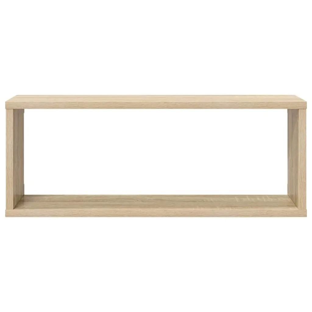 Wall Cube Shelves Storage Display Organiser Set 4 Piece Brown