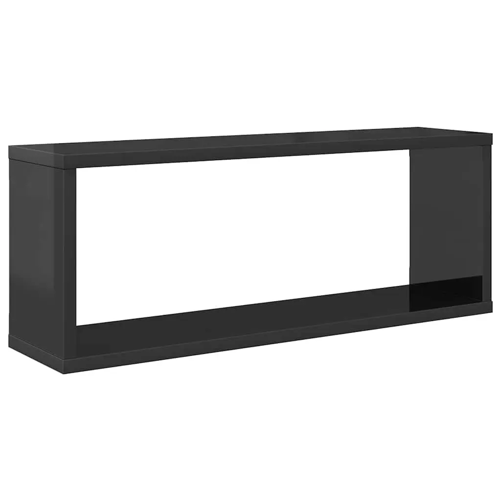 Wall Cube Shelves Grey Storage Display Floating Shelving Set 6 Pieces