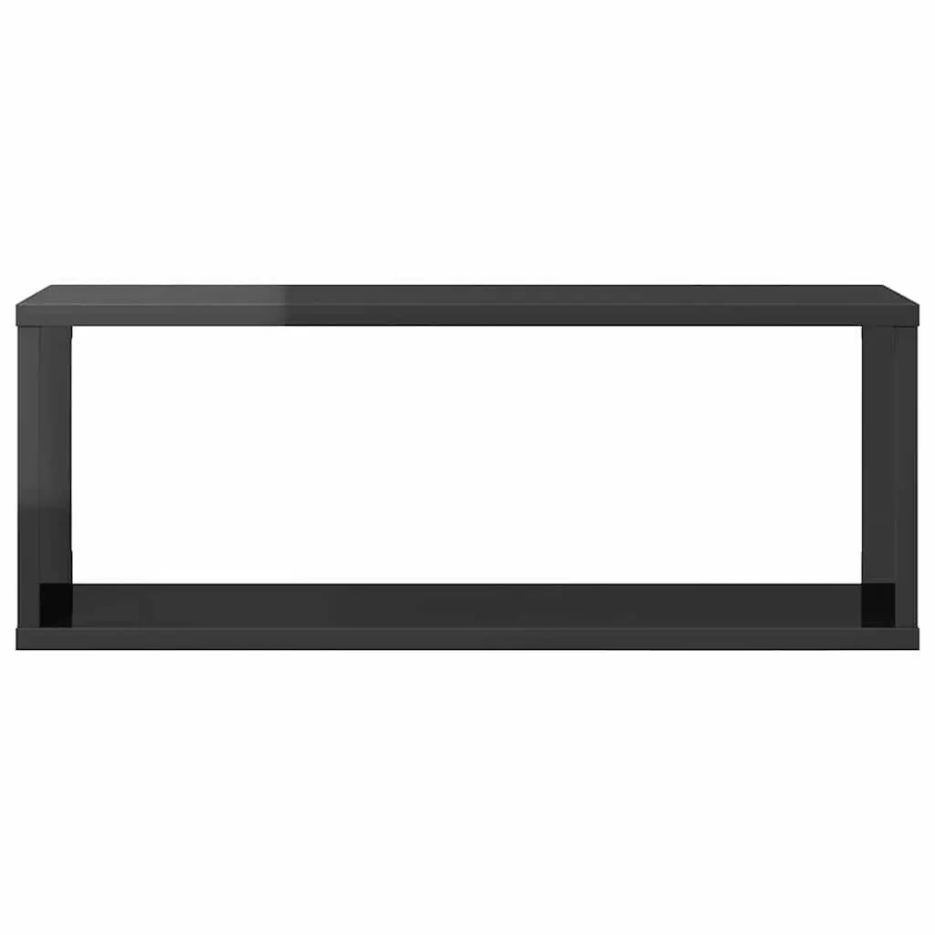 Wall Cube Shelves Grey Storage Display Floating Shelving Set 6 Pieces