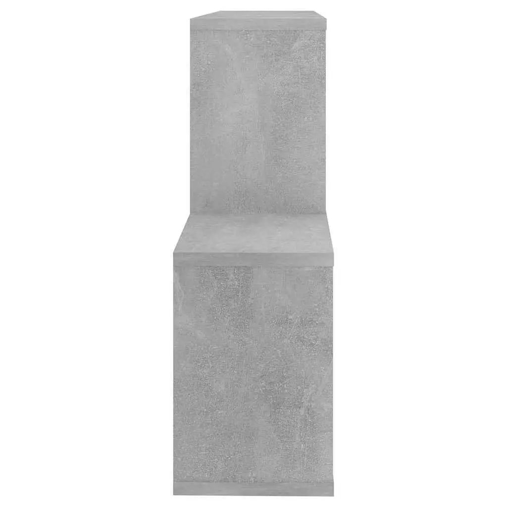 Wall Shelf Display Storage Organizer 100x18x53cm Grey Concrete Engineered Wood