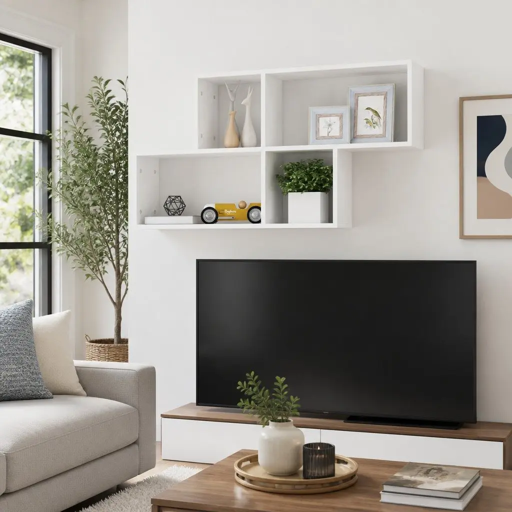 White Wall Shelf for Décor