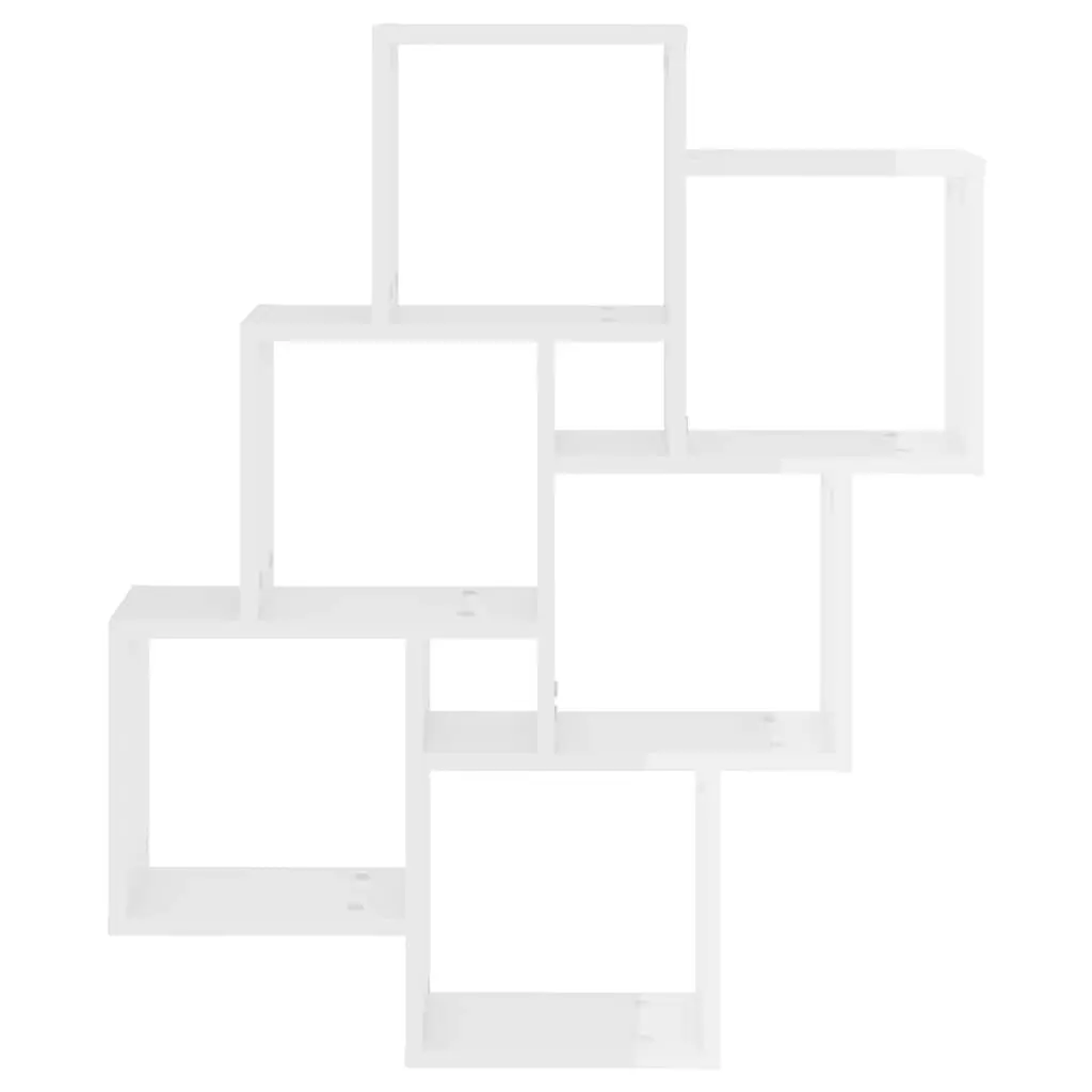 Wall Cube Shelf White Open Compartments Storage Display Shelving Unit