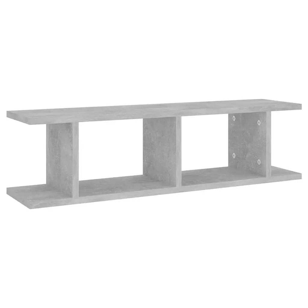 Wall Shelves 2 pcs Grey Floating Display Storage Cube Shelving Unit 75x18x20cm