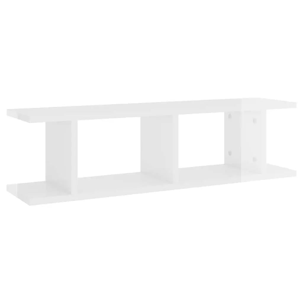 High Gloss White Floating Shelves for Storage