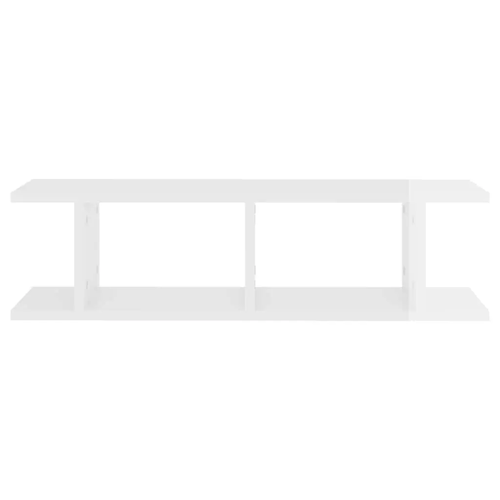 High Gloss White Floating Shelves for Storage
