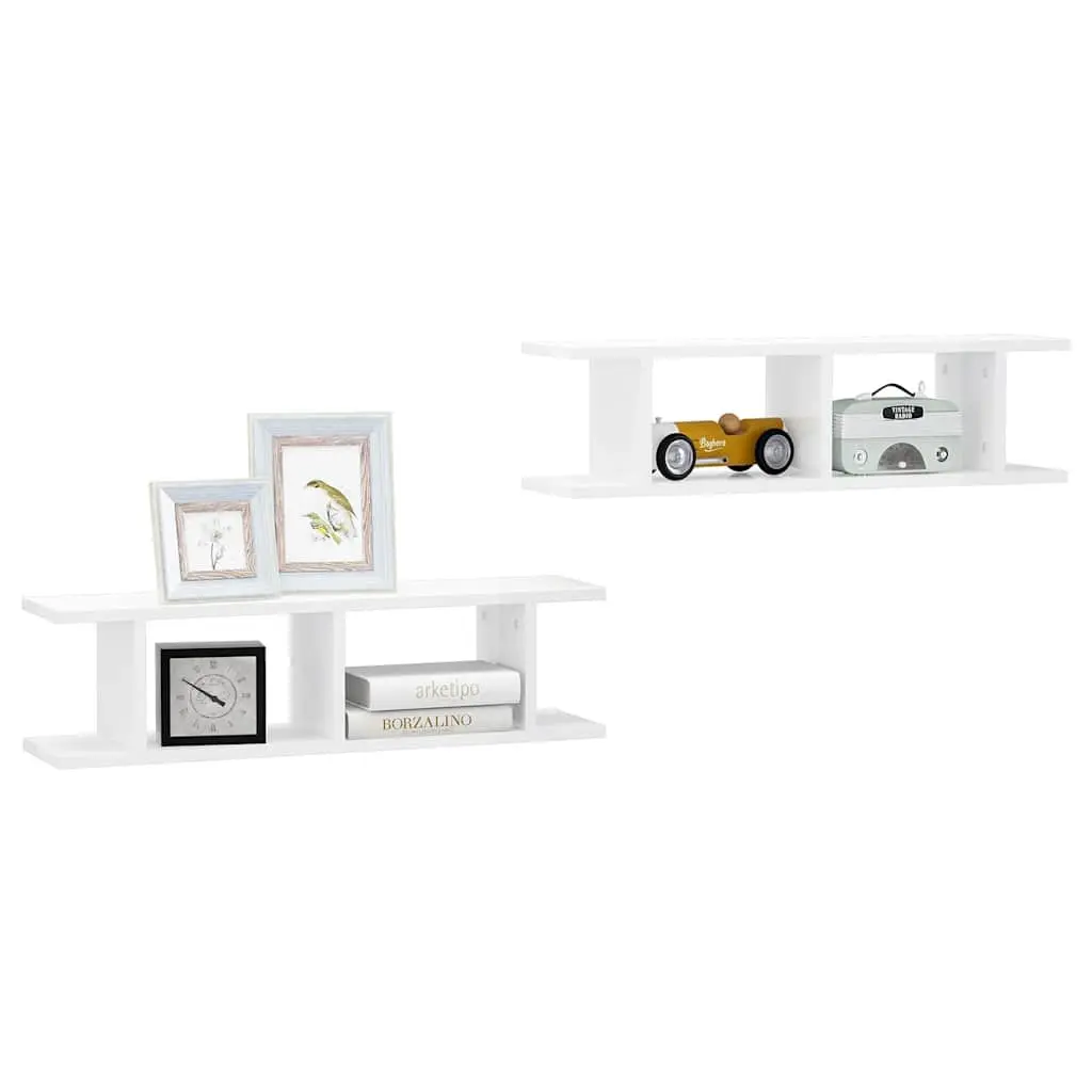 High Gloss White Floating Shelves for Storage