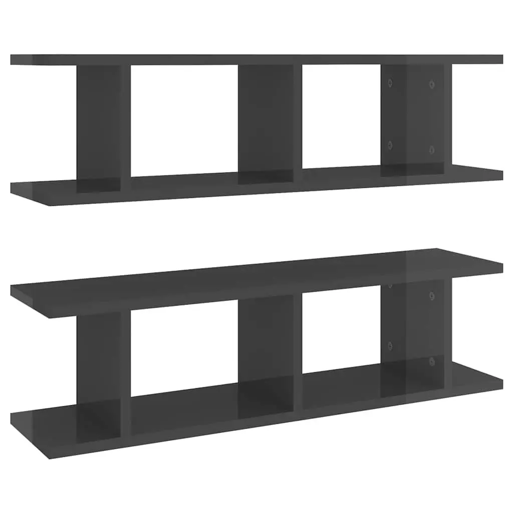 Grey Floating Shelves with Easy Installation