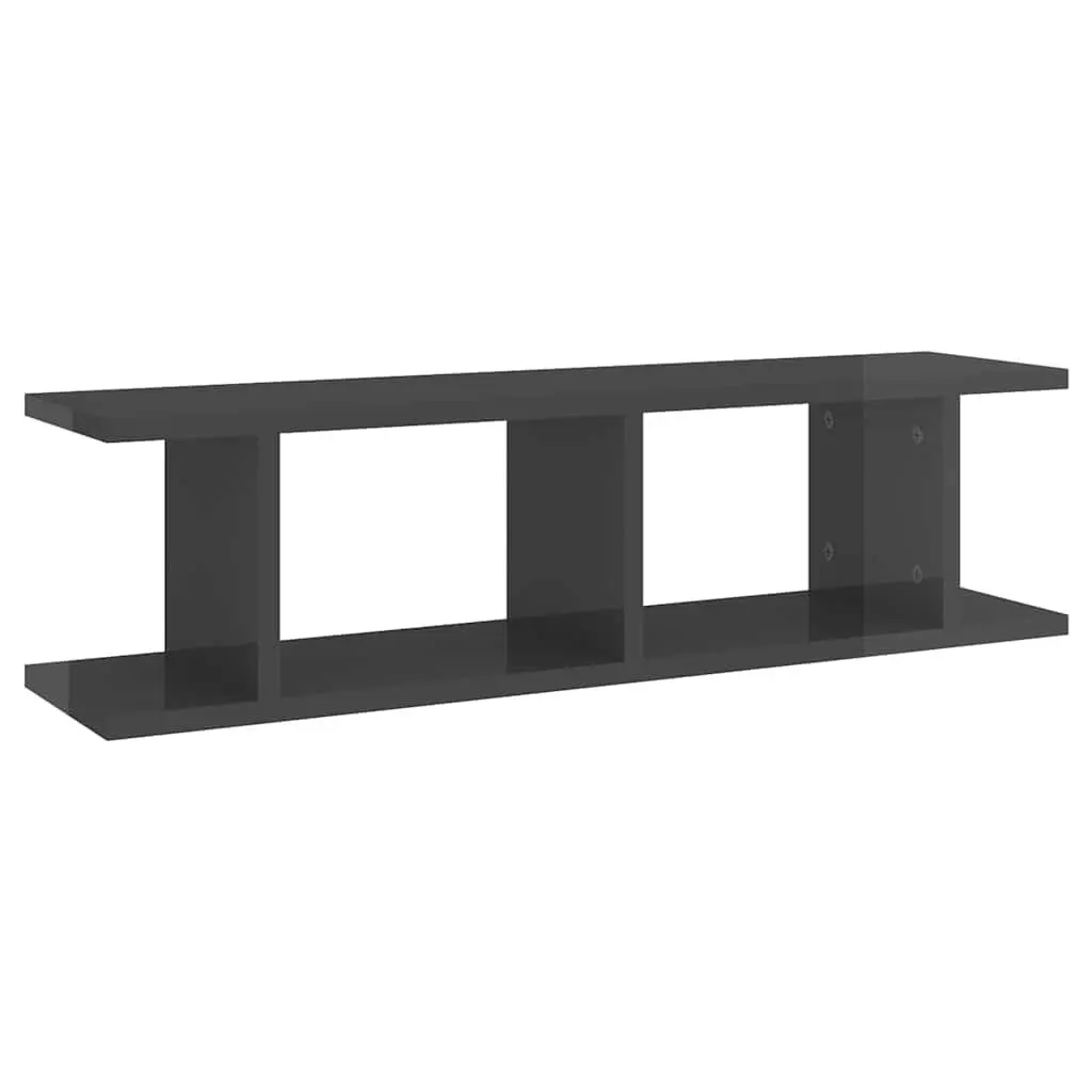 Grey Floating Shelves with Easy Installation