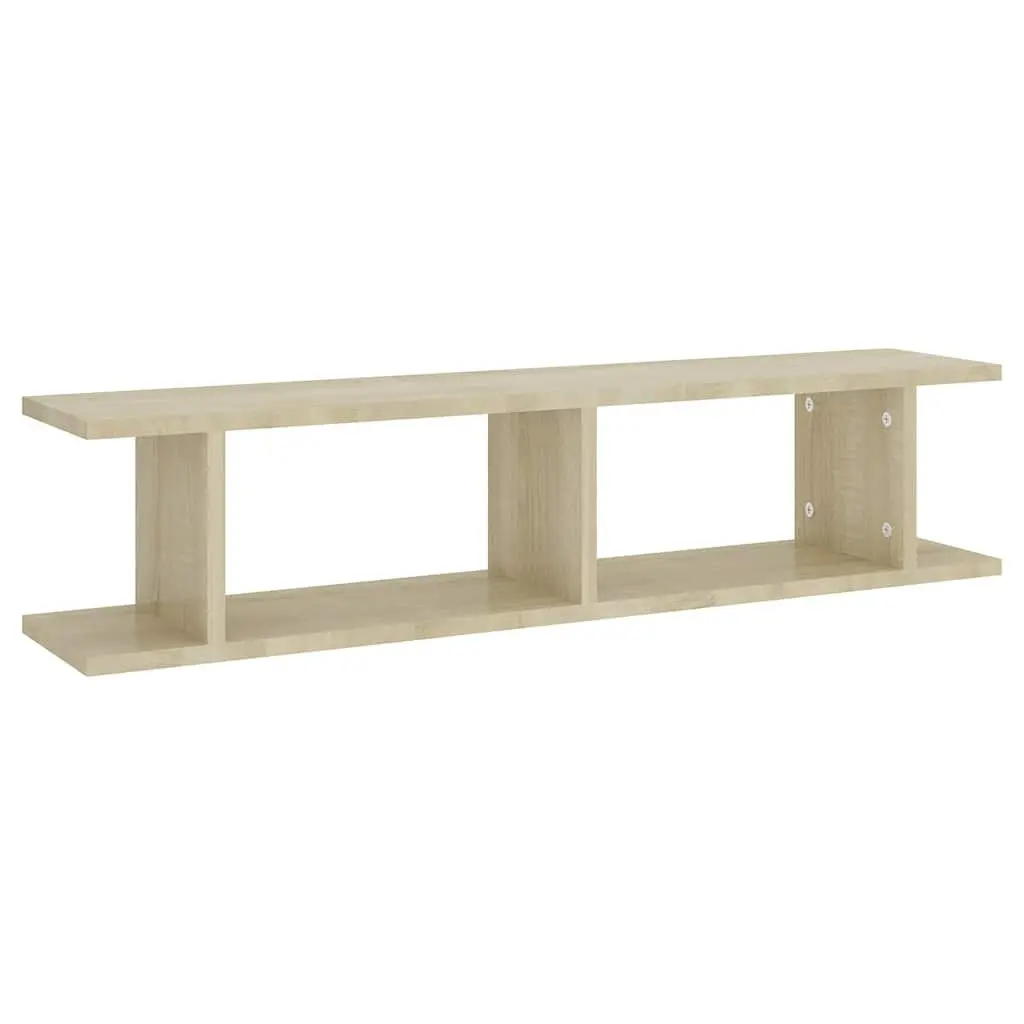 Wall Shelves 2 Pieces Brown Cube Display Storage Shelving Unit Home Decor