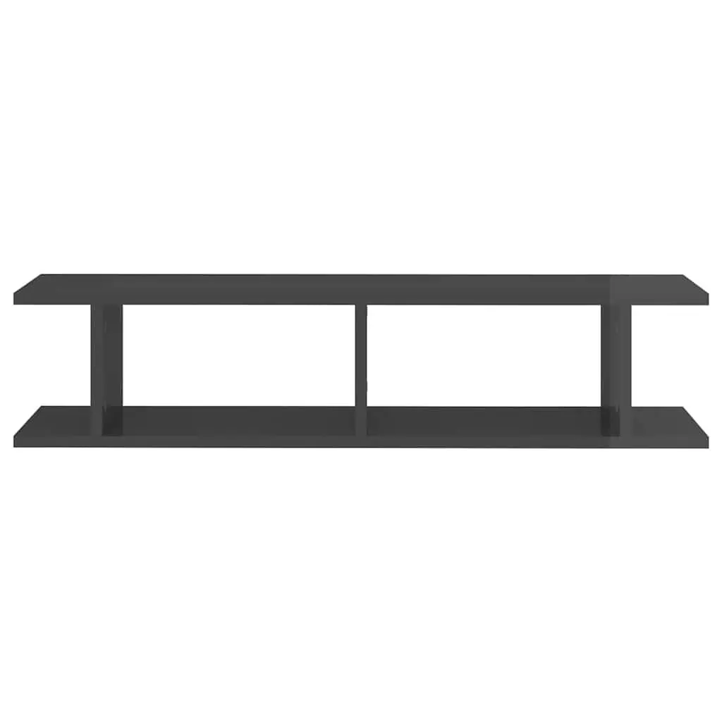 Wall Shelves 2 Pieces Grey Floating Display Cube Storage Bedroom Living Room