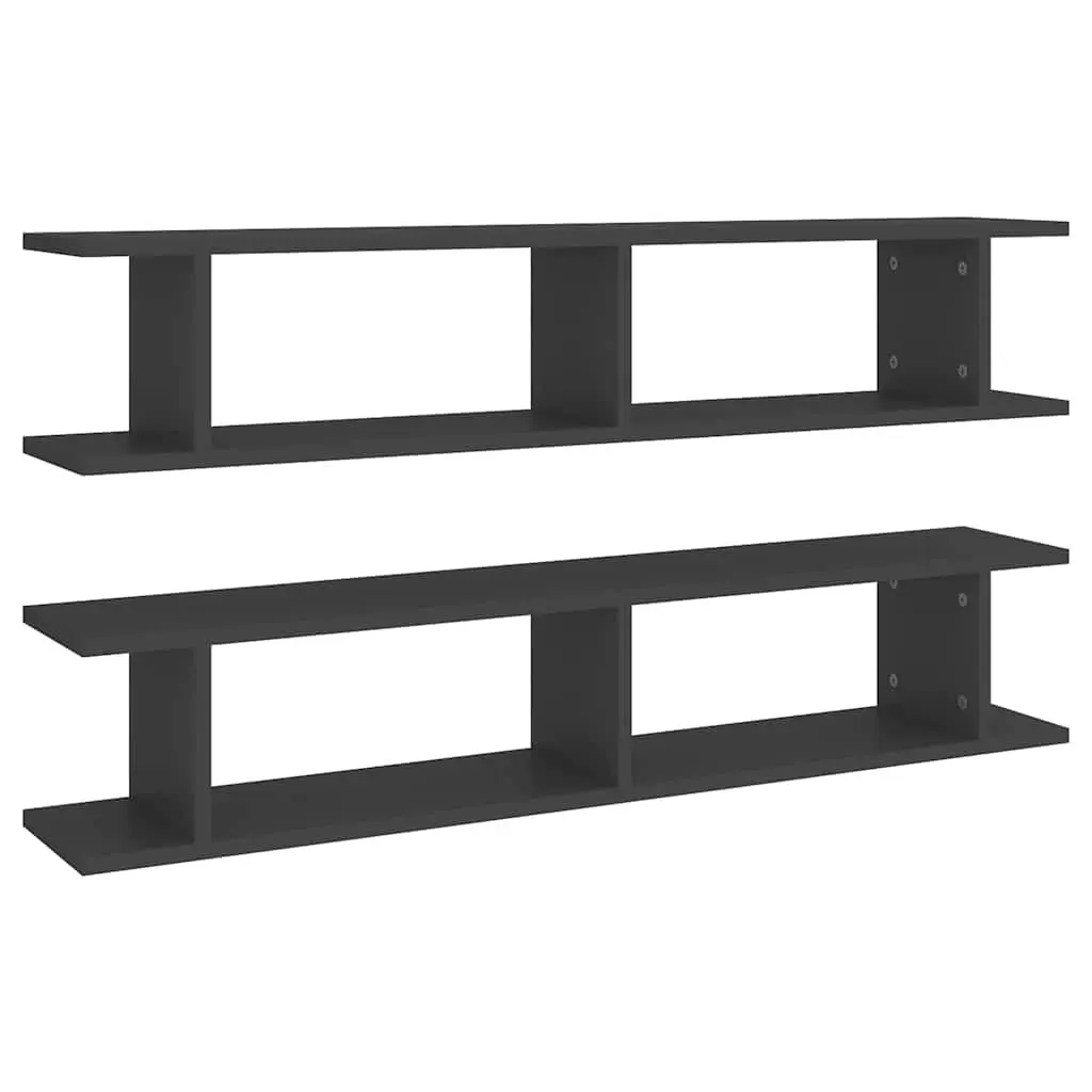 Grey Floating Cube Shelves, Easy Installation