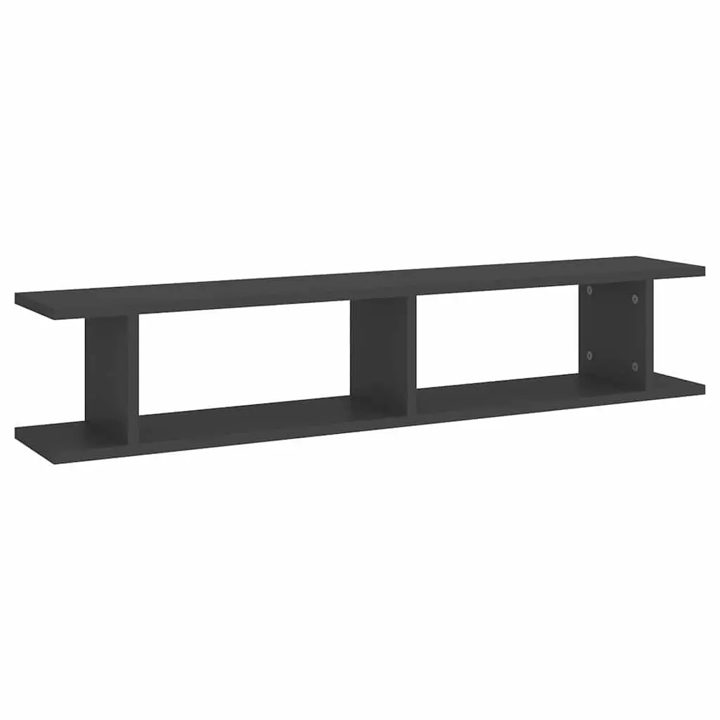 Grey Floating Cube Shelves, Easy Installation