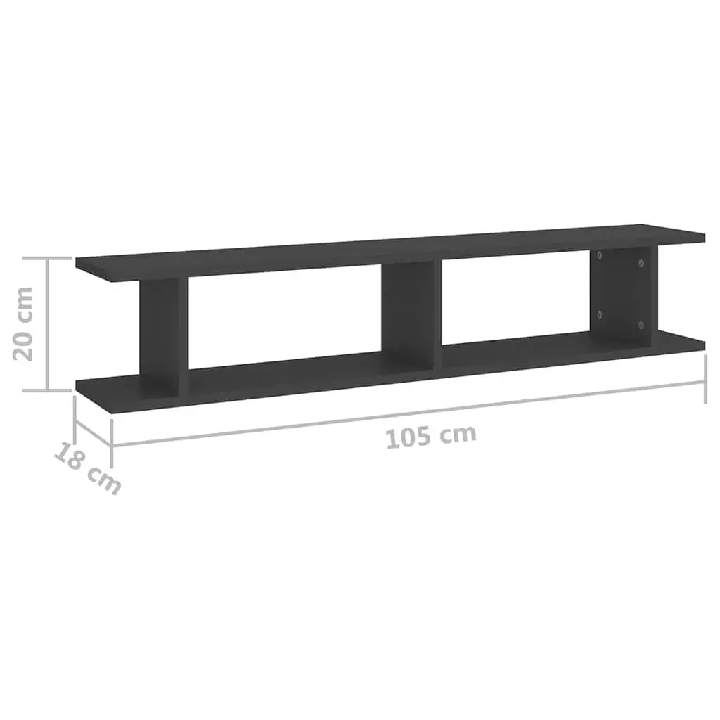 Grey Floating Cube Shelves, Easy Installation