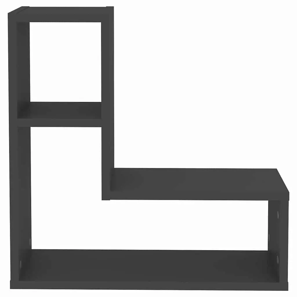 Wall Shelves Grey Cube Floating Display Storage 50 x 15 x 50 cm 2 pcs