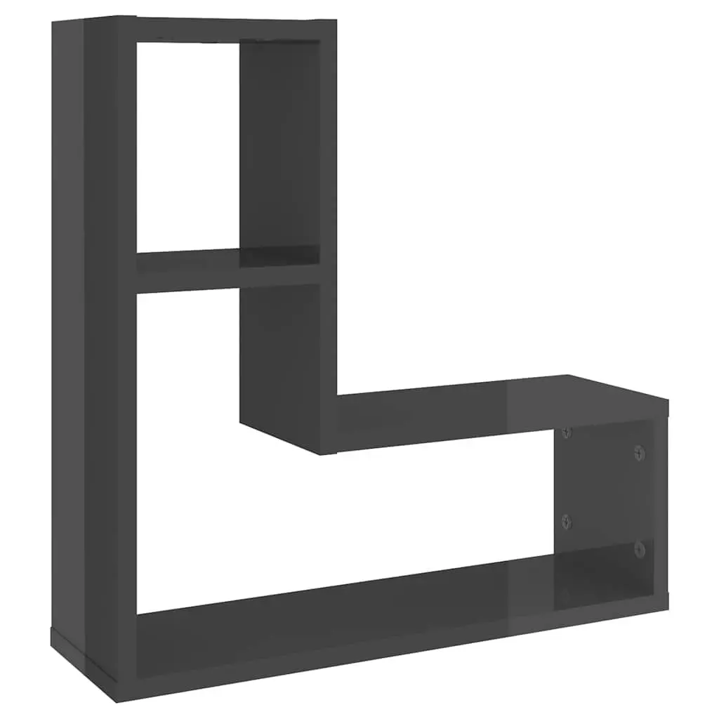 Cube Shelving Unit Grey 50x15x50cm Display Wall Shelves Storage 2 Piece Home Decor