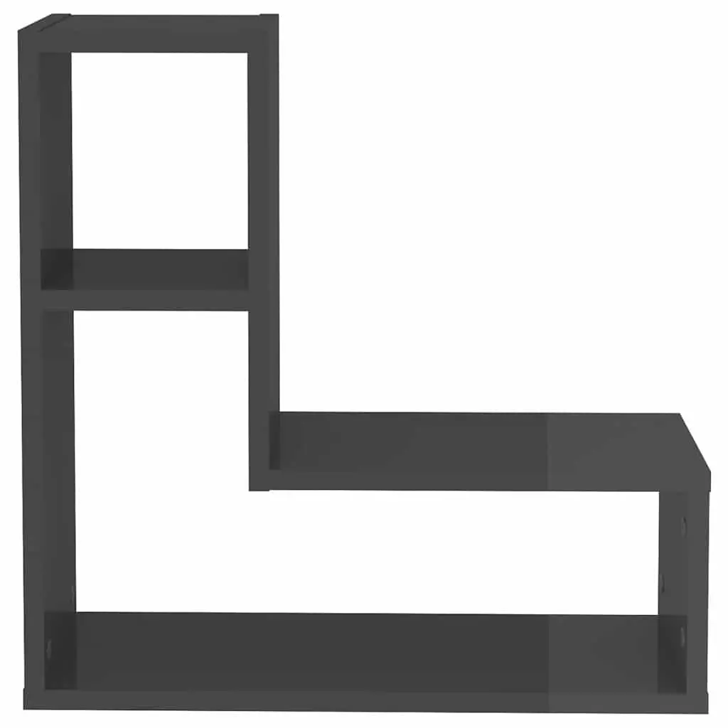Cube Shelving Unit Grey 50x15x50cm Display Wall Shelves Storage 2 Piece Home Decor