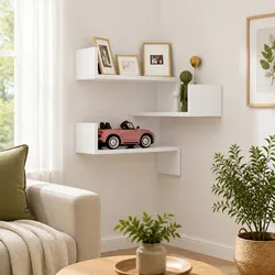 Reliable White Corner Shelf: Practical and Stylish