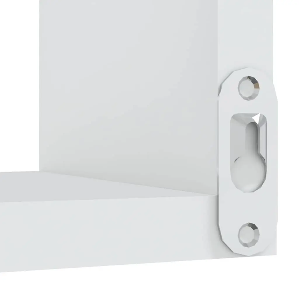 Wall Corner Shelf White Storage Display Unit Living Room 40 x 40 x 50 cm