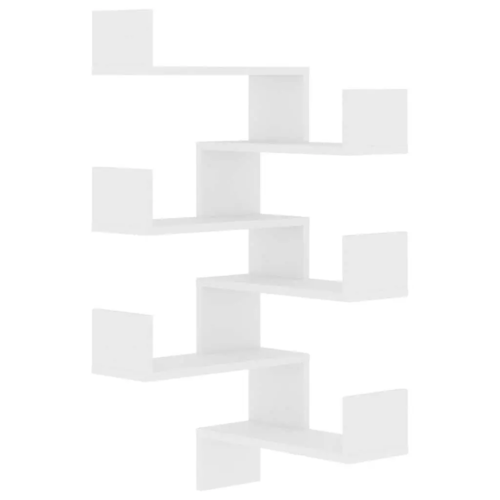 Wall Corner Shelves Display Storage Unit 40 x 40 x 50 cm White 2 Pieces