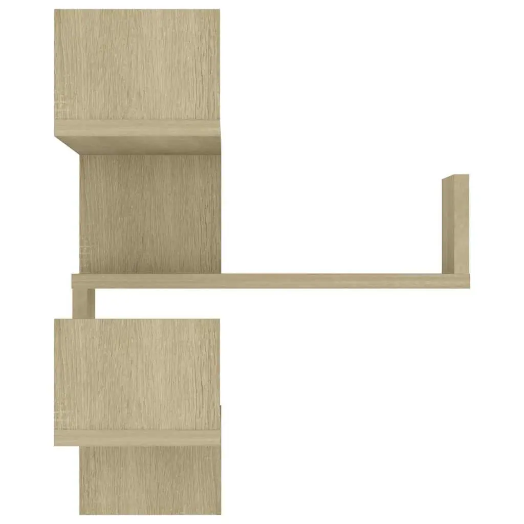 Wall Corner Shelves 2 pcs Brown Engineered Wood 40x40x50 cm Display Storage